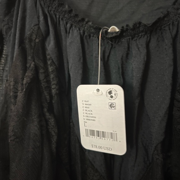 Free People - Sunday Candy Mini Slip (Black) - Picture 6 of 6